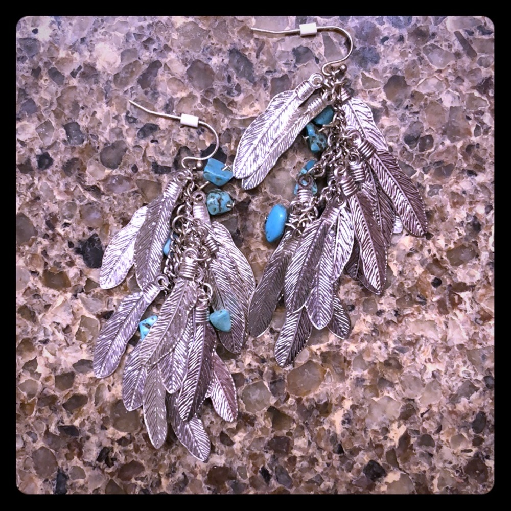 Feather earrings